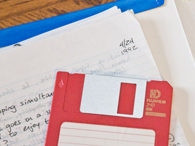 I came across another unfinished story, this time with a floppy disc (see May 8 above).  I don`t throw stuff out.