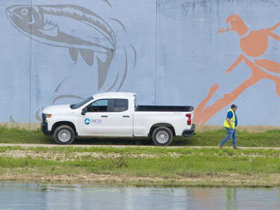 Thanks to workers of the Miami Conservancy District for maintaining the levee and keeping me safe and dry.