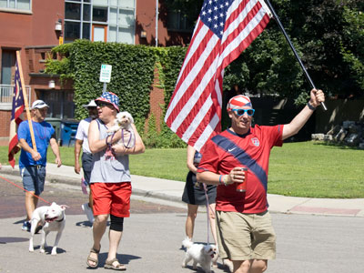 They tried to get me to join the parade, but that would violate the sacred objectivity of a photojournalist.