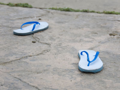 These were in the same spot as the bare feet from June 11, 2025.
