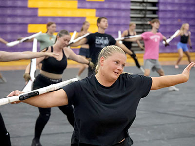 Juxtaposition calls itself a `performance organization whose focus is on providing young adults with a space to continue to learn and grow in their passion for the marching arts.`