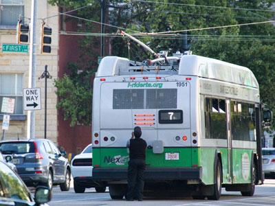 When the trolley goes off the rails. When the trolley goes off the rails.