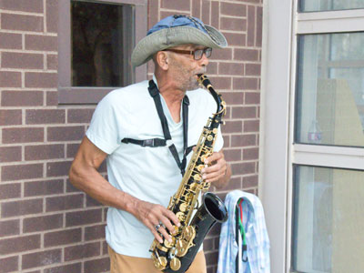 There was music inside and outside the Schuster Center. There was music inside and outside the Schuster Center.