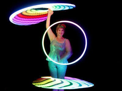 Rosie Revolution lit up my night photography class. Rosie Revolution lit up my night photography class.