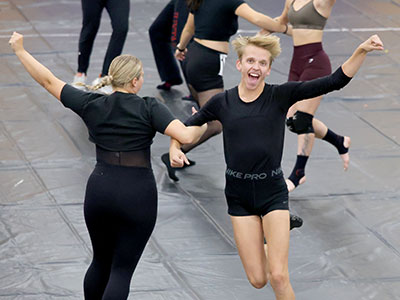 Returning teammates seemed happy to see each other. Returning teammates seemed happy to see each other.