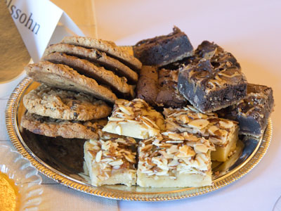 I arrived early so I could sit close to the dessert. I arrived early so I could sit close to the dessert.