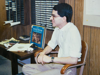 Today I took a photo of a photo that Jenny Paxson took at WDPR in 1989.  Notice the LP records on the table. Today I took a photo of a photo that Jenny Paxson took at WDPR in 1989.  Notice the LP records on the table.