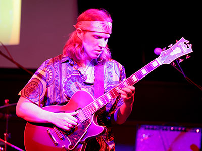 Evan Fiehrer is a versatile guitarist (see September 29, 2022). Evan Fiehrer is a versatile guitarist (see September 29, 2022).