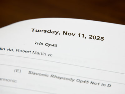 Planning special music for a special day.