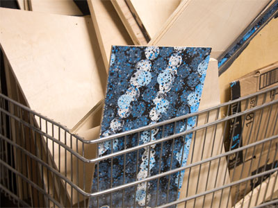 Artwork in the trash (see November 16 below).