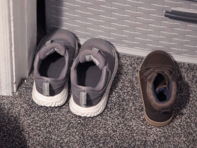 Things that are ordinary in one home don`t exist in other homes.  I don`t have to keep track of little shoes.