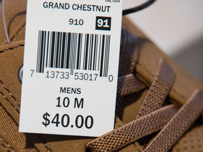 Half-off clearance, with a 50% discount, my $10 shoes.