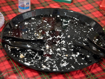 When you arrive late to the function.