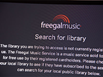 Unhappy New Year:  the library has dropped Freegal, a music service that makes every day of my life better.