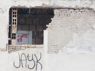 I used to park here, but got out before it collapsed.