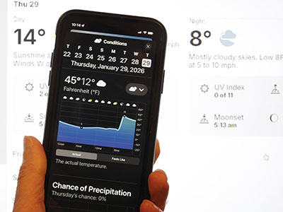 When online information is contradictory, people choose what to believe.  I believe it`ll be 45 degrees next week.