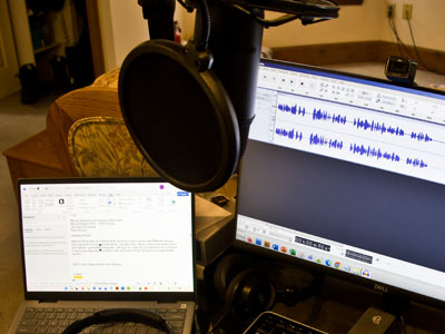 I recorded my voice on a computer in my living room . . . 