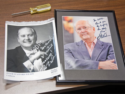 Conductor Peter Stafford Wilson, then and now.