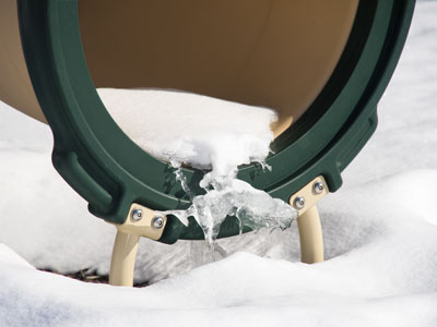 There were no kids on the playground.