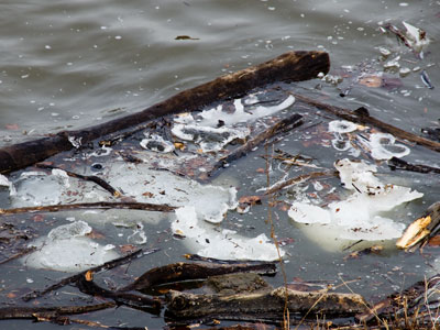 The ice and snow are finally starting to melt.