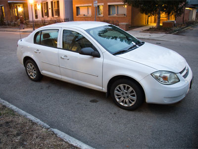 Maybe this car has been in this spot since there was a big pile of snow by the curb. Oh well, here`s a ticket.