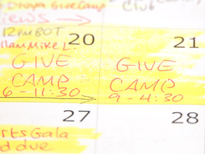 GiveCamp continues today and tomorrow.  I`ll sleep later.