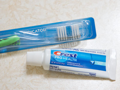 I was given a gift by the dentist.