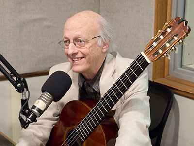 The Guitar Man, Jim McCutcheon, kicked off another public radio pledge drive.