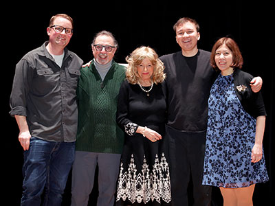 Sound Designer George Drake Jr., playwright Michael London, author of `Anschel`s Story` Renate Frydman, actor Dawson Hudson and director Annie Pesch.