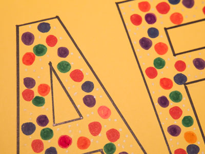 I got out my magic markers.