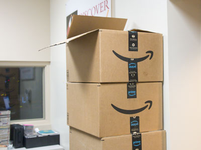 The CDs are being packed up for a move.