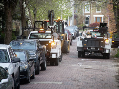 They want to keep working (see March 31, 2026), but cars parked by the NO PARKING signs make it hard.