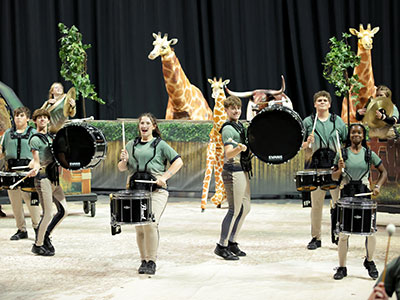 E. D. White Catholic High School traveled 912 miles to perform in Dayton.