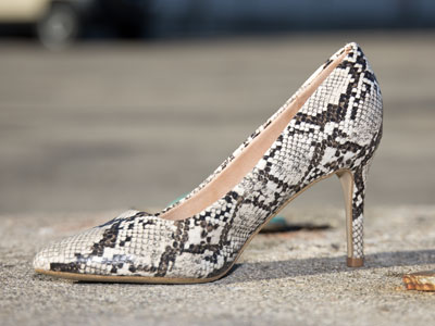 After a long absence (see November 16, 2025) a high heel shoe has mysteriously returned to the sidewalk.