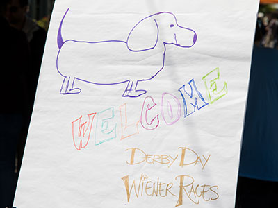 While there was a horse race in Kentucky, there was a dog race in the Oregon District.